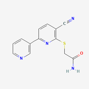 2-(3-Cyano-6-pyridin-3-ylpyridin-2-yl)sulfanylacetamide