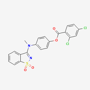 4-[(1,1-Dioxido-1,2-benzothiazol-3-yl)(methyl)amino]phenyl 2,4-dichlorobenzoate