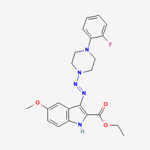 ethyl 3-{(E)-[4-(2-fluorophenyl)piperazin-1-yl]diazenyl}-5-methoxy-1H-indole-2-carboxylate