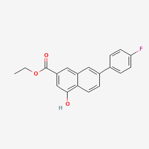 2-Naphthalenecarboxylic acid, 7-(4-fluorophenyl)-4-hydroxy-, ethyl ester