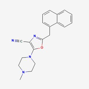 5-(4-Methylpiperazin-1-yl)-2-(naphthalen-1-ylmethyl)-1,3-oxazole-4-carbonitrile