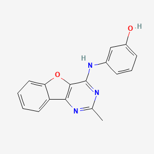 molecular formula C17H13N3O2 B14165758 3-[(2-Methyl-[1]benzofuro[3,2-d]pyrimidin-4-yl)amino]phenol CAS No. 713128-51-9