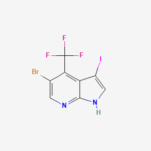 1H-Pyrrolo[2,3-b]pyridine, 5-bromo-3-iodo-4-(trifluoromethyl)-