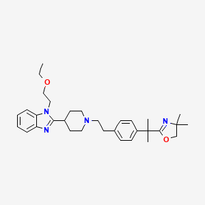 molecular formula C32H44N4O2 B1416577 2-[1-(2-{4-[1-(4,4-二甲基-4,5-二氢-恶唑-2-基)-1-甲基-乙基]-苯基}-乙基)-哌啶-4-基]-1-(2-乙氧基-乙基)-1H-苯并咪唑 CAS No. 202189-77-3
