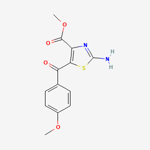 molecular formula C13H12N2O4S B1416580 2-氨基-5-(4-甲氧基苯甲酰)-1,3-噻唑-4-羧酸甲酯 CAS No. 941868-48-0