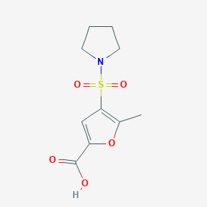 molecular formula C10H13NO5S B1416583 5-甲基-4-(吡咯烷-1-磺酰基)呋喃-2-羧酸 CAS No. 1118787-13-5