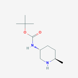 B1416587 trans-tert-Butyl (6-methylpiperidin-3-yl)carbamate CAS No. 1222491-53-3