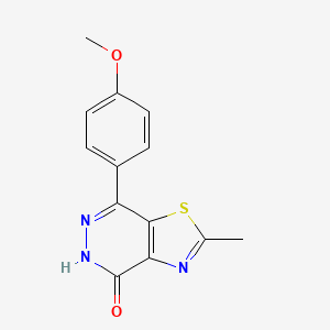 molecular formula C13H11N3O2S B1416594 7-(4-甲氧基苯基)-2-甲基[1,3]噻唑并[4,5-d]嘧啶-4(5H)-酮 CAS No. 941868-60-6