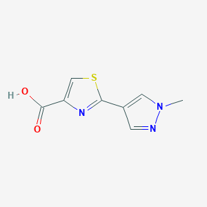 molecular formula C8H7N3O2S B1416597 2-(1-甲基-1H-吡唑-4-基)-1,3-噻唑-4-羧酸 CAS No. 1152605-07-6