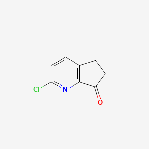 B1416600 2-Chloro-5,6-dihydrocyclopenta[b]pyridin-7-one CAS No. 1150617-92-7