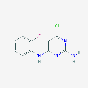 molecular formula C10H8ClFN4 B1416601 6-氯-4-N-(2-氟苯基)嘧啶-2,4-二胺 CAS No. 946359-46-2