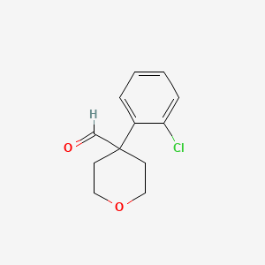 molecular formula C12H13ClO2 B1416602 4-(2-氯苯基)四氢-2H-吡喃-4-甲醛 CAS No. 902836-47-9