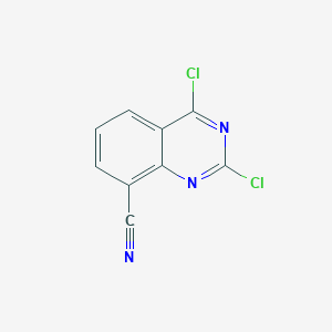 molecular formula C9H3Cl2N3 B1416606 2,4-二氯喹唑啉-8-碳腈 CAS No. 1150617-71-2