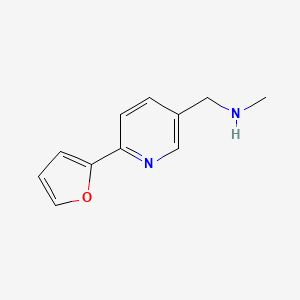 B1416617 N-methyl-[6-(2-furyl)pyrid-3-yl]methylamine CAS No. 886851-44-1