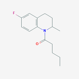 molecular formula C15H20FNO B14166171 1-(6-fluoro-2-methyl-3,4-dihydro-2H-quinolin-1-yl)pentan-1-one CAS No. 6377-02-2