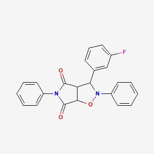 3-(3-fluorophenyl)-2,5-diphenyldihydro-2H-pyrrolo[3,4-d][1,2]oxazole-4,6(3H,5H)-dione