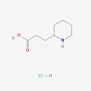 molecular formula C8H16ClNO2 B1416619 3-(Piperidin-2-yl)propanoic acid hydrochloride CAS No. 99310-43-7