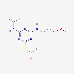 1,3,5-Triazine-2,4-diamine, 6-((difluoromethyl)thio)-N2-(3-methoxypropyl)-N4-(1-methylethyl)-