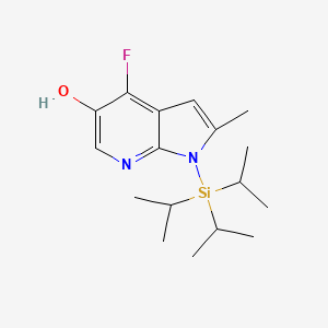 4-fluoro-2-methyl-1-(triisopropylsilyl)-1H-pyrrolo[2,3-b]pyridin-5-ol