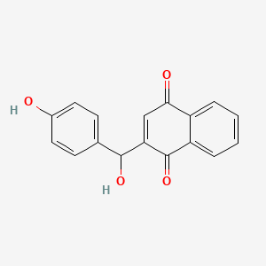 molecular formula C17H12O4 B14166264 2-[Hydroxy-(4-hydroxyphenyl)methyl]naphthalene-1,4-dione CAS No. 6627-18-5