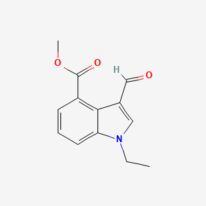 molecular formula C13H13NO3 B1416634 1-乙基-3-甲酰-1H-吲哚-4-羧酸甲酯 CAS No. 1019111-45-5