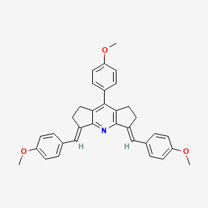 (4E,12E)-8-(4-methoxyphenyl)-4,12-bis[(4-methoxyphenyl)methylidene]-2-azatricyclo[7.3.0.03,7]dodeca-1,3(7),8-triene