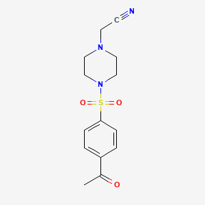 2-[4-(4-Acetylphenyl)sulfonylpiperazin-1-yl]acetonitrile