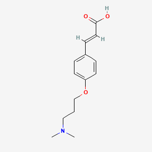 molecular formula C14H19NO3 B1416640 2-丙烯酸，3-[4-[3-(二甲氨基)丙氧基]苯基]-(2E)- CAS No. 220914-34-1