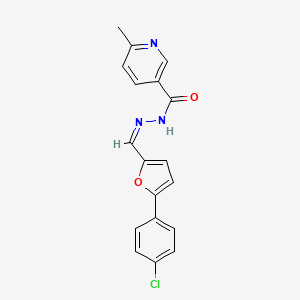 N'-{(Z)-[5-(4-chlorophenyl)furan-2-yl]methylidene}-6-methylpyridine-3-carbohydrazide