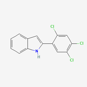 molecular formula C14H8Cl3N B1416643 2-(2,4,5-三氯苯基)-1H-吲哚 CAS No. 1000575-46-1