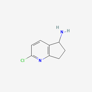 2-Chloro-6,7-dihydro-5H-cyclopenta[B]pyridin-5-amine