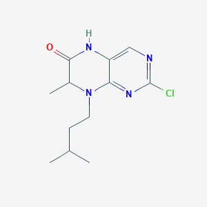 molecular formula C12H17ClN4O B1416650 2-chloro-8-isopentyl-7-methyl-7,8-dihydropteridin-6(5H)-one CAS No. 501439-14-1