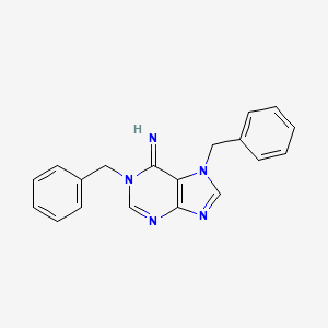 molecular formula C19H17N5 B14166529 1,7-Dibenzylpurin-6-imine CAS No. 4189-92-8