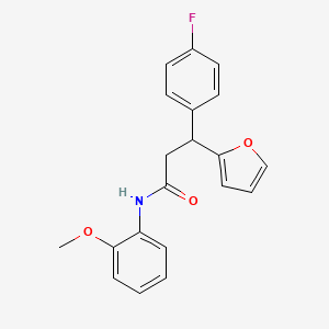 3-(4-fluorophenyl)-3-(furan-2-yl)-N-(2-methoxyphenyl)propanamide