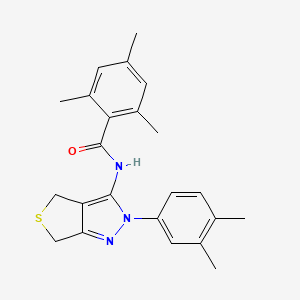 N-[2-(3,4-Dimethylphenyl)-2,6-dihydro-4H-thieno[3,4-c]pyrazol-3-yl]-2,4,6-trimethylbenzamide