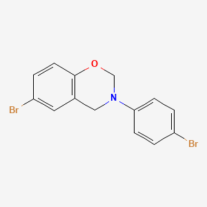 molecular formula C14H11Br2NO B14166562 6-bromo-3-(4-bromophenyl)-3,4-dihydro-2H-1,3-benzoxazine CAS No. 7331-80-8