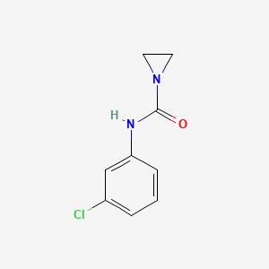 molecular formula C9H9ClN2O B14166597 1-Aziridinecarboxamide, N-(3-chlorophenyl)- CAS No. 3647-19-6