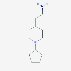 molecular formula C12H24N2 B1416660 2-(1-环戊基哌啶-4-基)乙胺 CAS No. 132740-61-5
