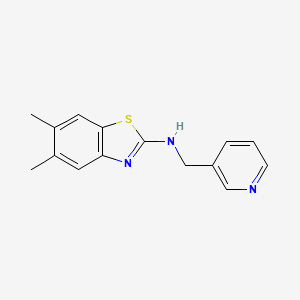 molecular formula C15H15N3S B1416664 5,6-二甲基-N-(吡啶-3-基甲基)-1,3-苯并噻唑-2-胺 CAS No. 941869-99-4