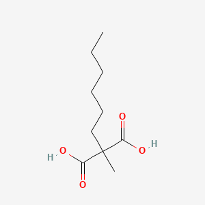 molecular formula C10H18O4 B14166640 Hexyl(methyl)propanedioic acid CAS No. 4360-86-5