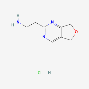 molecular formula C8H12ClN3O B14166656 2-(5,7-Dihydrofuro[3,4-D]pyrimidin-2-YL)ethanamine hydrochloride 