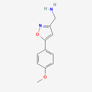 B1416666 {[5-(4-Methoxyphenyl)isoxazol-3-yl]methyl}amine CAS No. 1018662-21-9