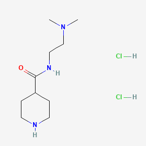 molecular formula C10H23Cl2N3O B1416670 N-[2-(二甲氨基)乙基]哌啶-4-甲酰胺二盐酸盐 CAS No. 886504-63-8