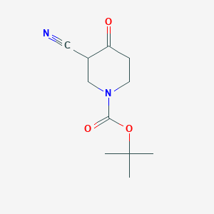 molecular formula C11H16N2O3 B1416671 叔丁基 3-氰基-4-氧代哌啶-1-羧酸酯 CAS No. 914988-10-6
