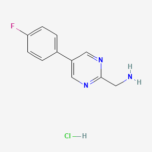 molecular formula C11H11ClFN3 B14166715 (5-(4-Fluorophenyl)pyrimidin-2-YL)methanamine hydrochloride 