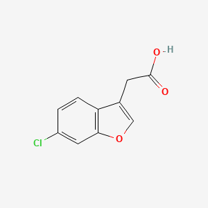 molecular formula C10H7ClO3 B1416673 (6-氯苯并呋喃-3-基)-乙酸 CAS No. 947012-80-8