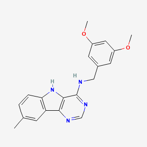 N-[(3,5-dimethoxyphenyl)methyl]-8-methyl-5H-pyrimido[5,4-b]indol-4-amine