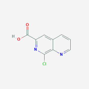 molecular formula C9H5ClN2O2 B1416674 8-氯-1,7-萘啶-6-羧酸 CAS No. 1019111-25-1