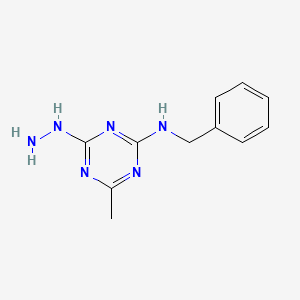 molecular formula C11H14N6 B14166752 N-benzyl-4-hydrazinyl-6-methyl-1,3,5-triazin-2-amine CAS No. 300805-65-6