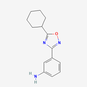 B1416676 3-(5-Cyclohexyl-1,2,4-oxadiazol-3-yl)aniline CAS No. 929338-71-6
